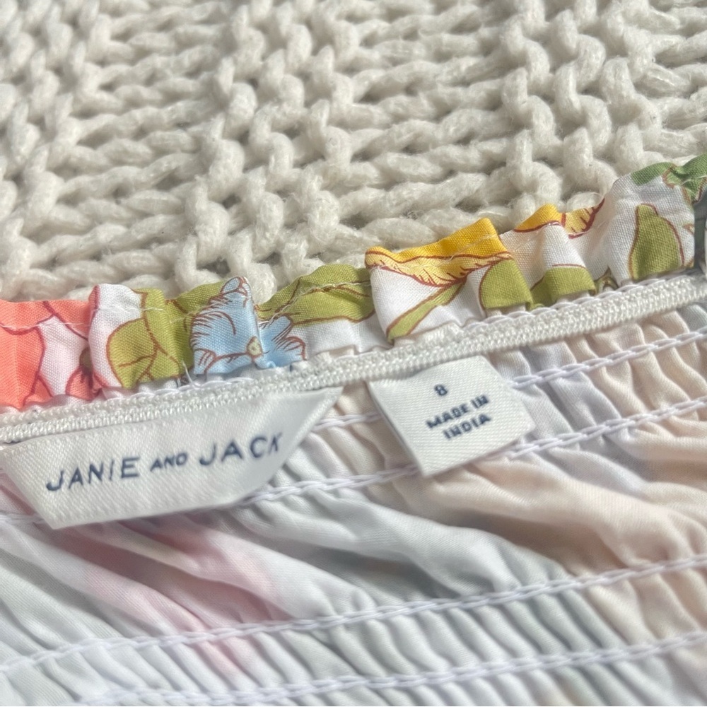 Janie and Jack Multicolor Floral Girl's Dress Size 8 - Picture 3 of 7